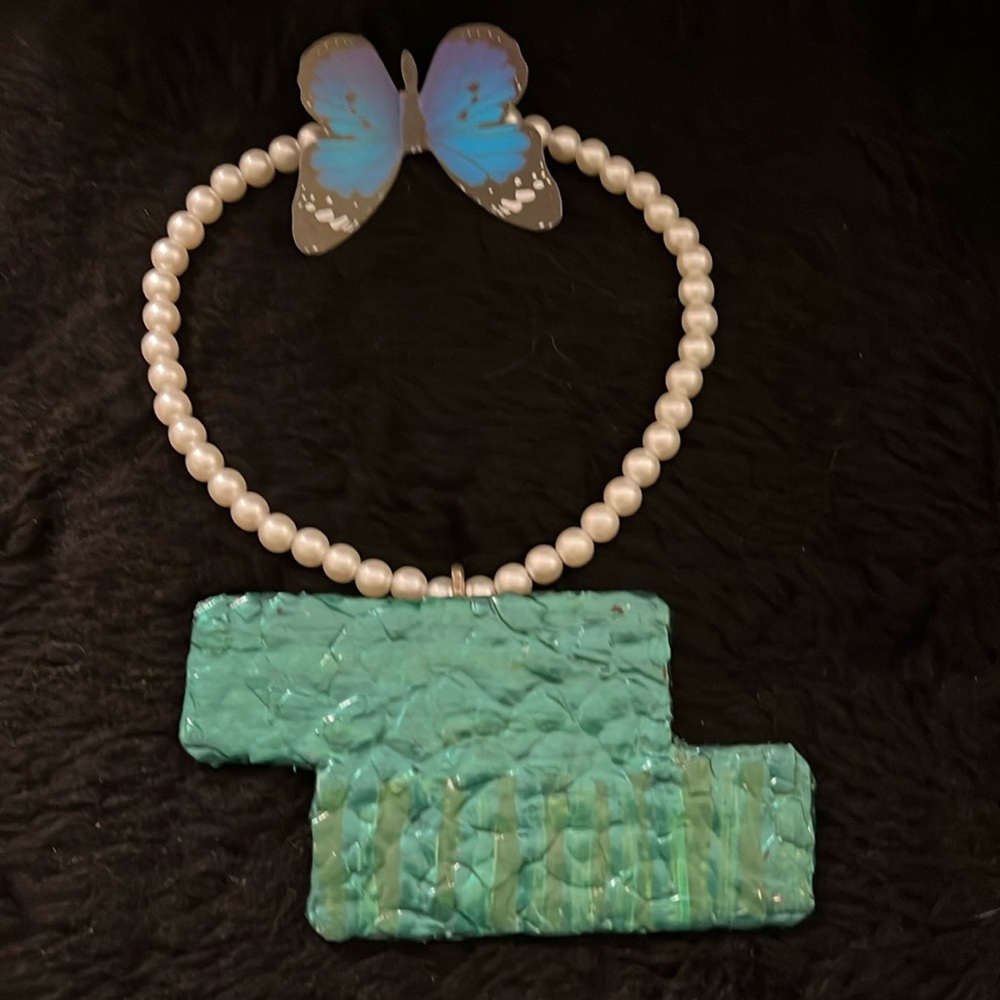 Faux Pearl & Stretchy One of a Kind Handmade Bohemian Necklace